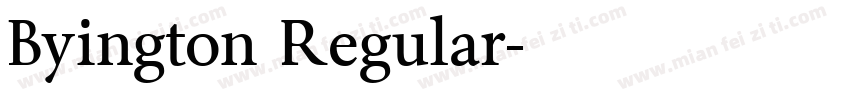 Byington Regular字体转换